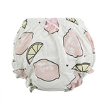 Load image into Gallery viewer, Becmella eco friendly baby diapers with pink and yellow lemon print for kids
